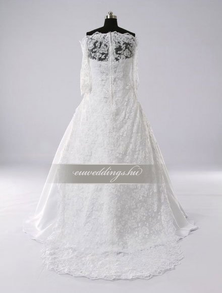 Menyasszonyi ruha A vonalú hosszú ujjú-AVH-250