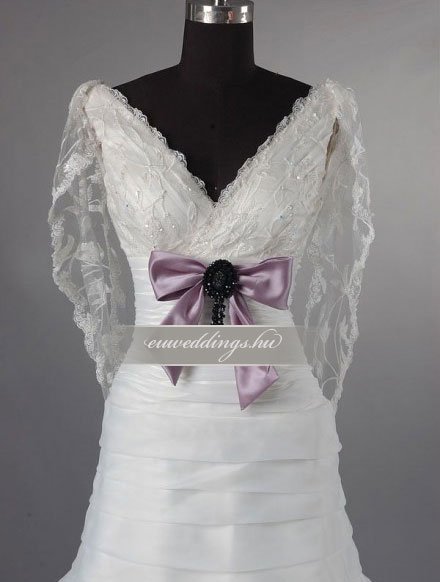 Menyasszonyi ruha A vonalú hosszú ujjú-AVH-255