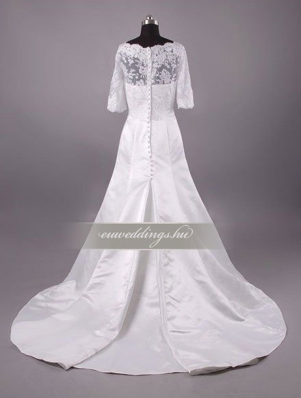 Menyasszonyi ruha A vonalú hosszú ujjú-AVH-322