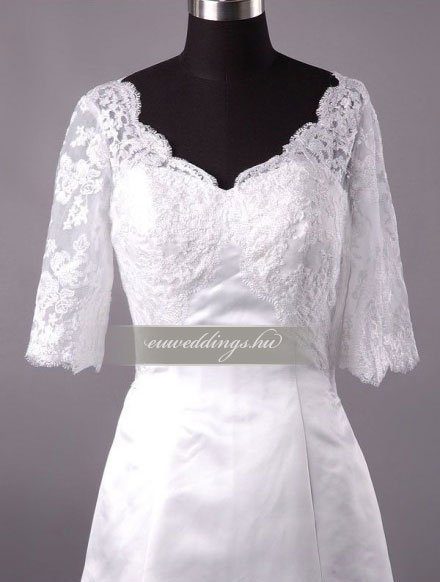 Menyasszonyi ruha A vonalú hosszú ujjú-AVH-322