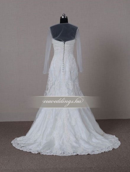 Menyasszonyi ruha A vonalú hosszú ujjú-AVH-327