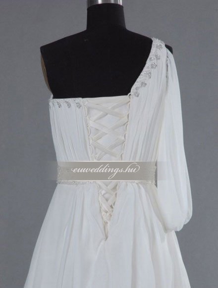 Menyasszonyi ruha A vonalú hosszú ujjú-AVH-337