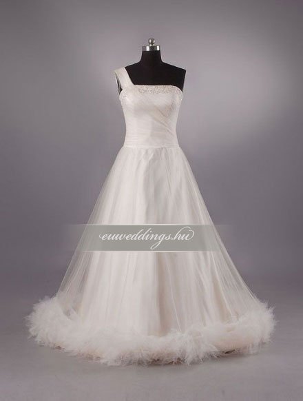Menyasszonyi ruha A vonalú pántos-AVP-418