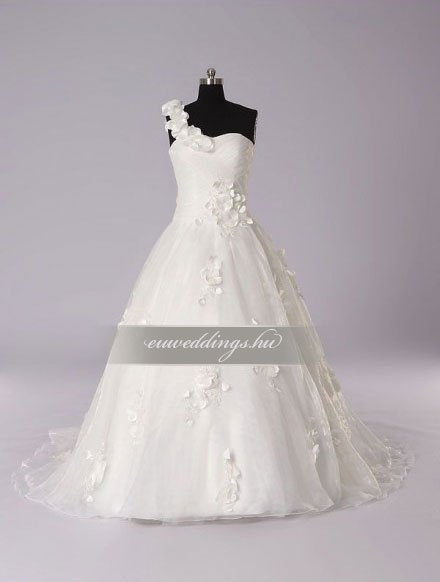 Menyasszonyi ruha A vonalú pántos-AVP-438
