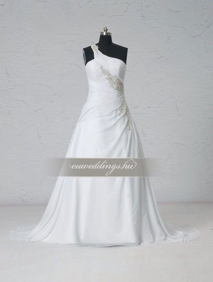 Menyasszonyi ruha A vonalú pántos-AVP-448