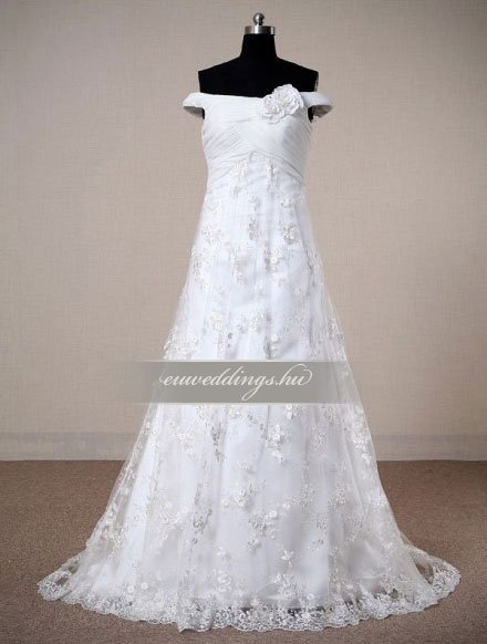 Menyasszonyi ruha A vonalú pántos-AVP-468