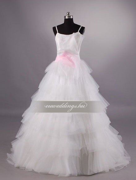 Menyasszonyi ruha A vonalú pántos-AVP-528