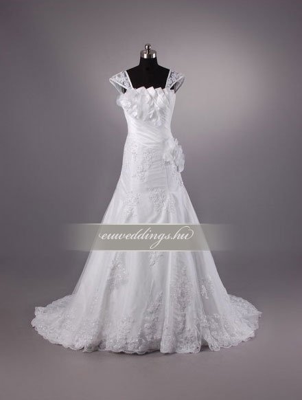 Menyasszonyi ruha A vonalú pántos-AVP-582