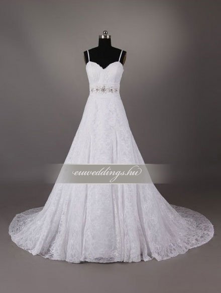 Menyasszonyi ruha A vonalú pántos-AVP-655