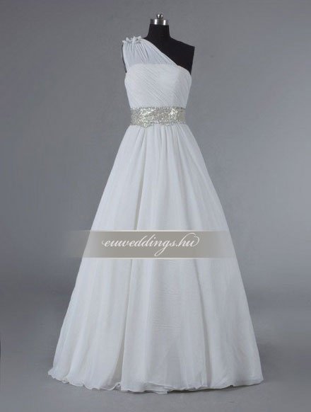 Menyasszonyi ruha A vonalú pántos-AVP-865