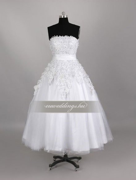 Menyasszonyi ruha A vonalú ujjatlan-AVU-2440