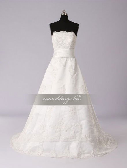 Menyasszonyi ruha A vonalú ujjatlan-AVU-2469