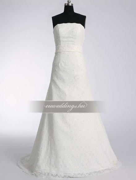Menyasszonyi ruha A vonalú ujjatlan-AVU-2523