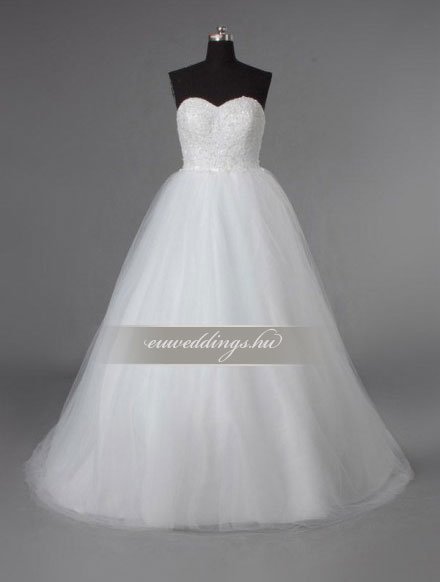 Menyasszonyi ruha A vonalú ujjatlan-AVU-3343