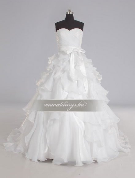 Menyasszonyi ruha A vonalú ujjatlan-AVU-3386