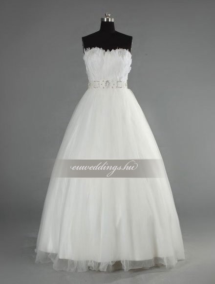 Menyasszonyi ruha A vonalú ujjatlan-AVU-3460