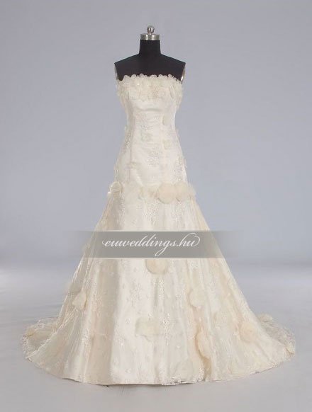Menyasszonyi ruha A vonalú ujjatlan-AVU-3573