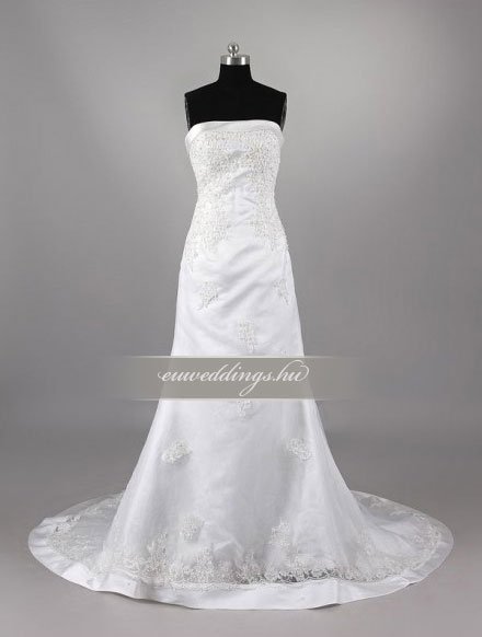 Menyasszonyi ruha A vonalú ujjatlan-AVU-3592