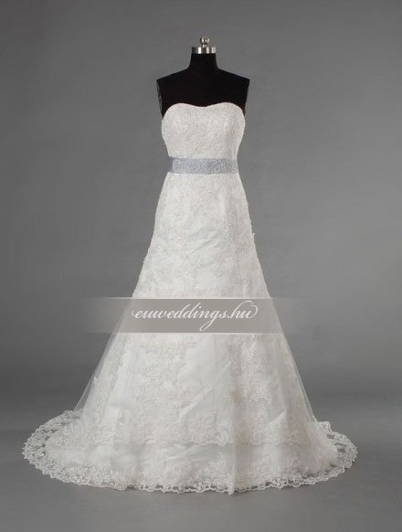 Menyasszonyi ruha A vonalú ujjatlan-AVU-3607
