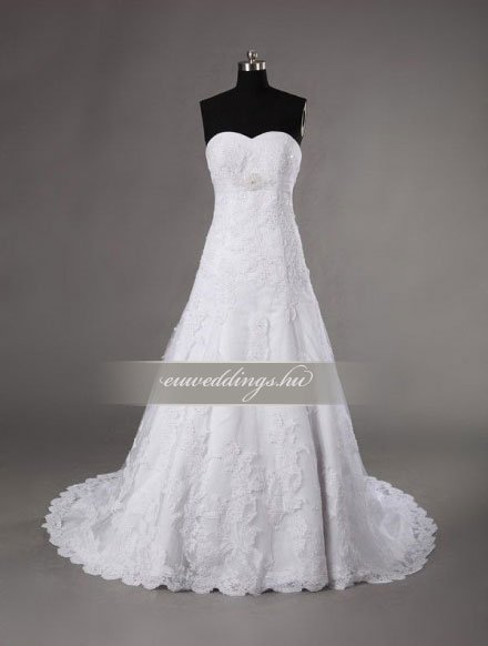 Menyasszonyi ruha A vonalú ujjatlan-AVU-3617