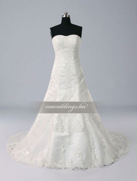 Menyasszonyi ruha A vonalú ujjatlan-AVU-3621