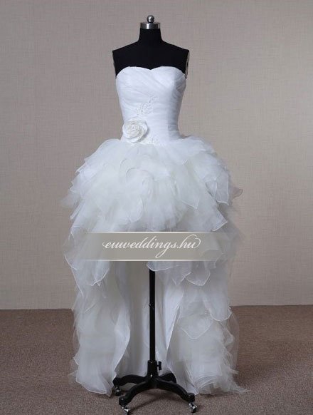 Menyasszonyi ruha aszimmetrikus ujjatlan-ARU-145