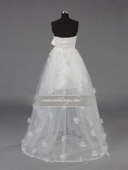 Menyasszonyi ruha aszimmetrikus ujjatlan-ARU-158