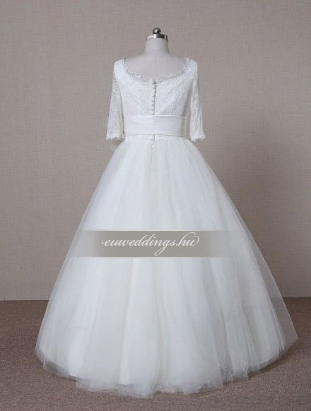 Menyasszonyi ruha báli fazonú hosszú ujjú-BFH-3769