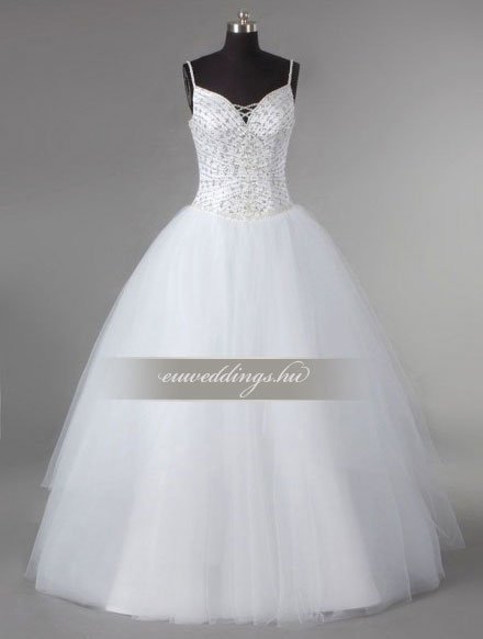 Menyasszonyi ruha báli fazonú pántos-BFP-4063