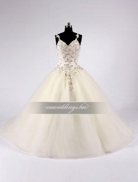 Menyasszonyi ruha báli fazonú színes és mintás-BFS-4441