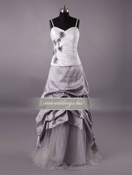 Menyasszonyi ruha egyenes fazonú mintás és színes-EFH-7833