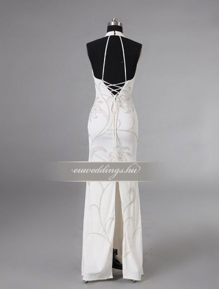 Esküvői ruha egyenes fazonú pántos-EFP-7995