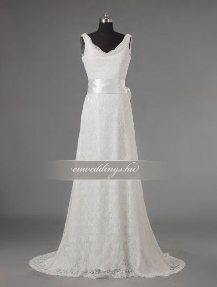 Esküvői ruha egyenes fazonú pántos-EFP-8246