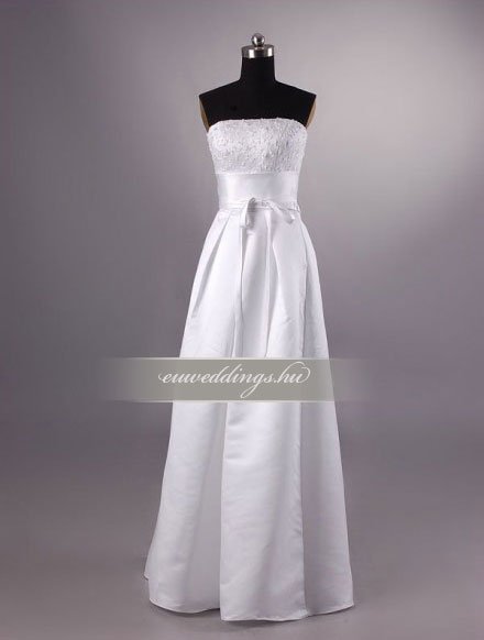 Esküvői ruha egyenes fazonú ujjatlan-EFU-8379