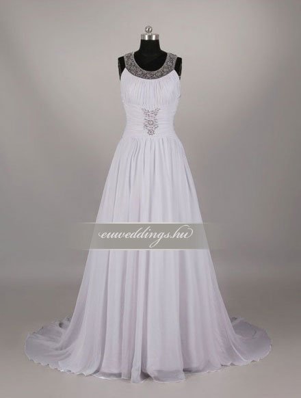 Menyasszonyi ruha empire fazonú pántos-EPP-8614