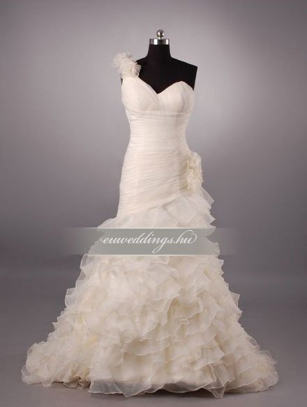 Menyasszonyi ruha sellő fazonú színes és mintás-SFS-10472