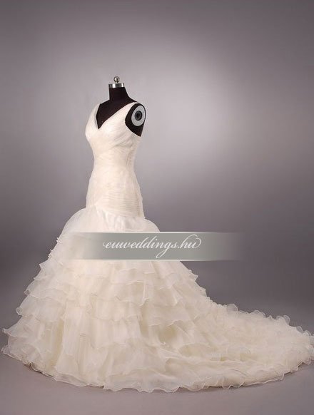 Menyasszonyi ruha sellő fazonú színes és mintás-SFS-10507