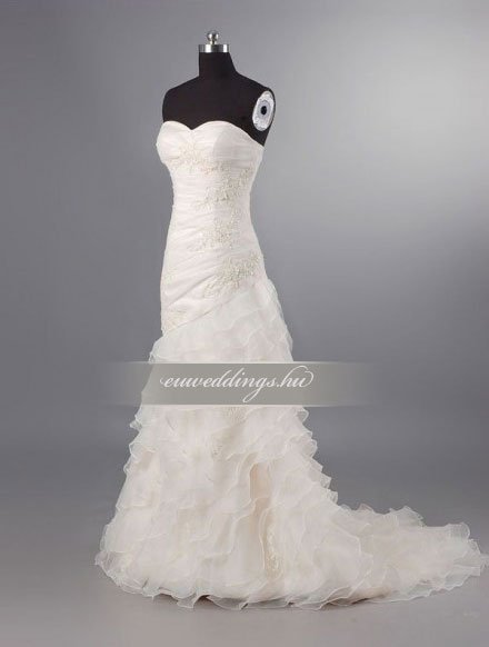 Menyasszonyi ruha sellő fazonú színes és mintás-SFS-10521