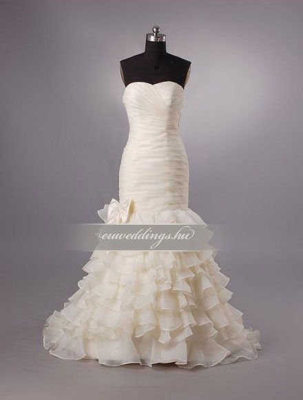 Menyasszonyi ruha sellő fazonú színes és mintás-SFS-10619