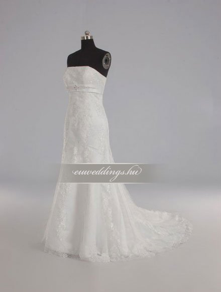 Menyasszonyi ruha sellő fazonú ujjatlan-SFU-10644