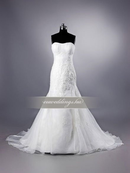 Menyasszonyi ruha sellő fazonú ujjatlan-SFU-10816