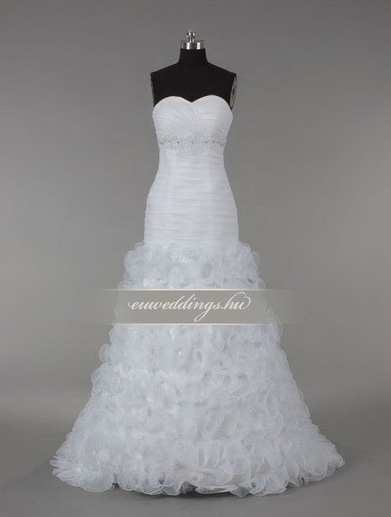 Menyasszonyi ruha sellő fazonú ujjatlan-SFU-10997