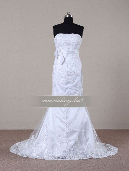 Menyasszonyi ruha sellő fazonú ujjatlan-SFU-11090