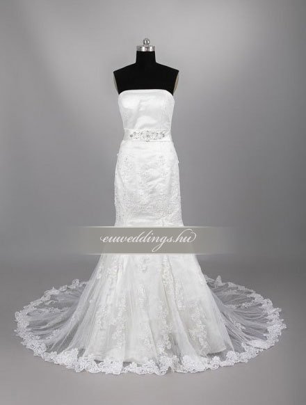 Menyasszonyi ruha sellő fazonú ujjatlan-SFU-11155