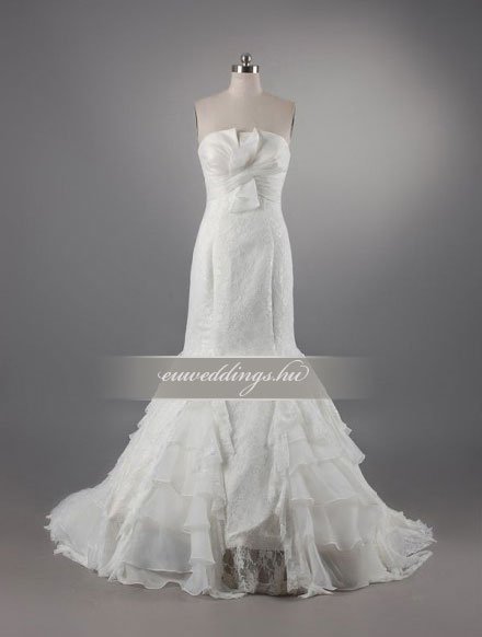 Menyasszonyi ruha sellő fazonú ujjatlan-SFU-11160