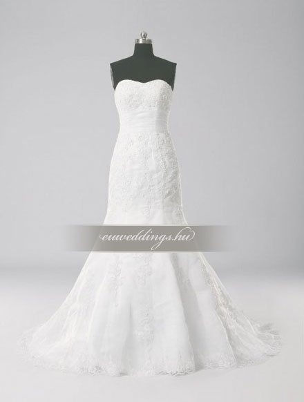 Menyasszonyi ruha sellő fazonú ujjatlan-SFU-11214