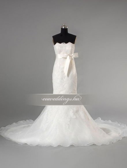 Menyasszonyi ruha sellő fazonú ujjatlan-SFU-11328