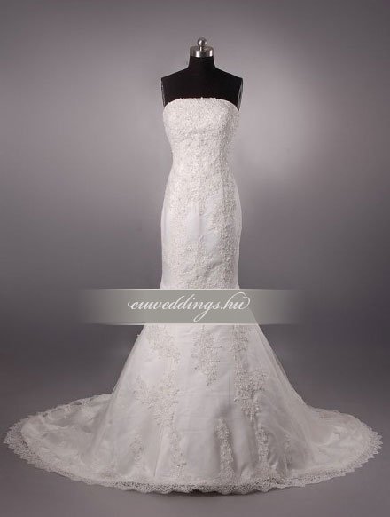 Menyasszonyi ruha sellő fazonú ujjatlan-SFU-11333