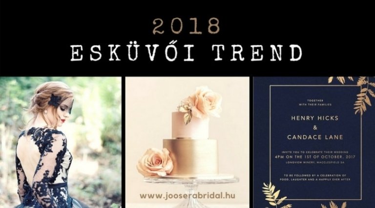 esküvői trend 2018